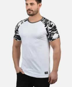 Solid SDCAHIL - T-shirt Imprimé - White Grey Marl