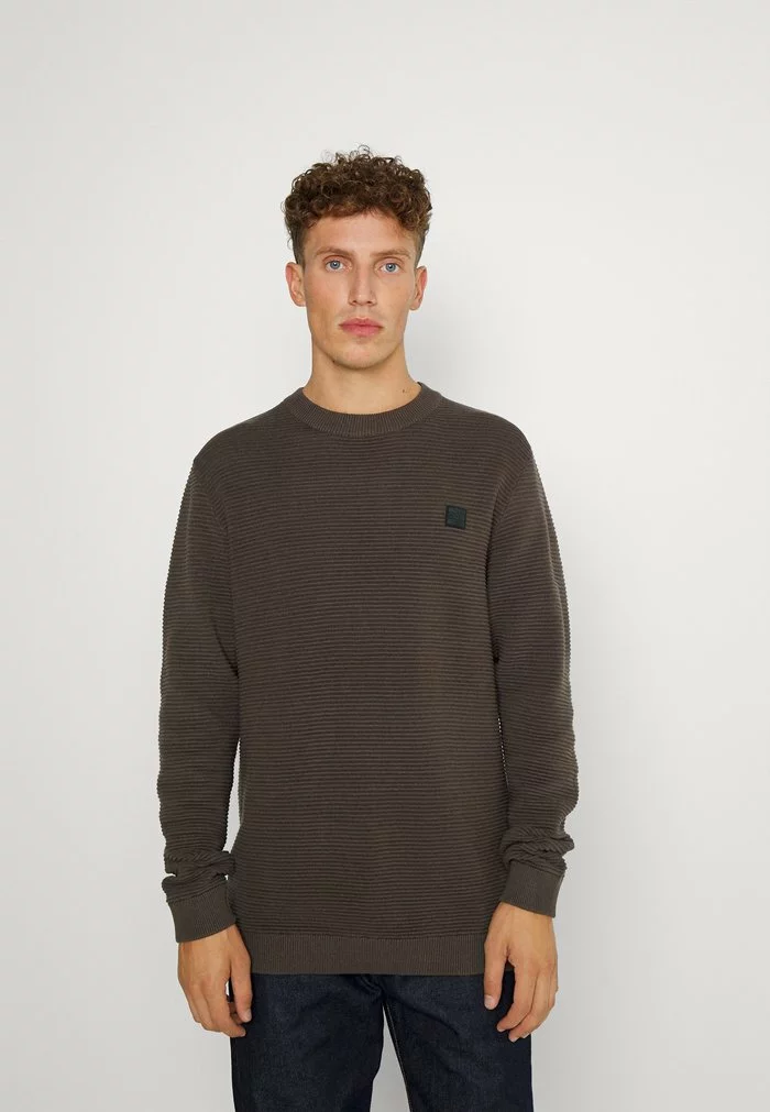 Solid VALENCIA - Pullover - Dark Brown 1 Solid VALENCIA - Pullover - Dark Brown