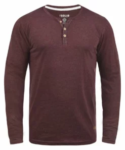 Solid SDVOLKO - T-shirt à Manches Longues - Wine Red -Élégance Boutique 04e26d213c7c42278affd9d342830405