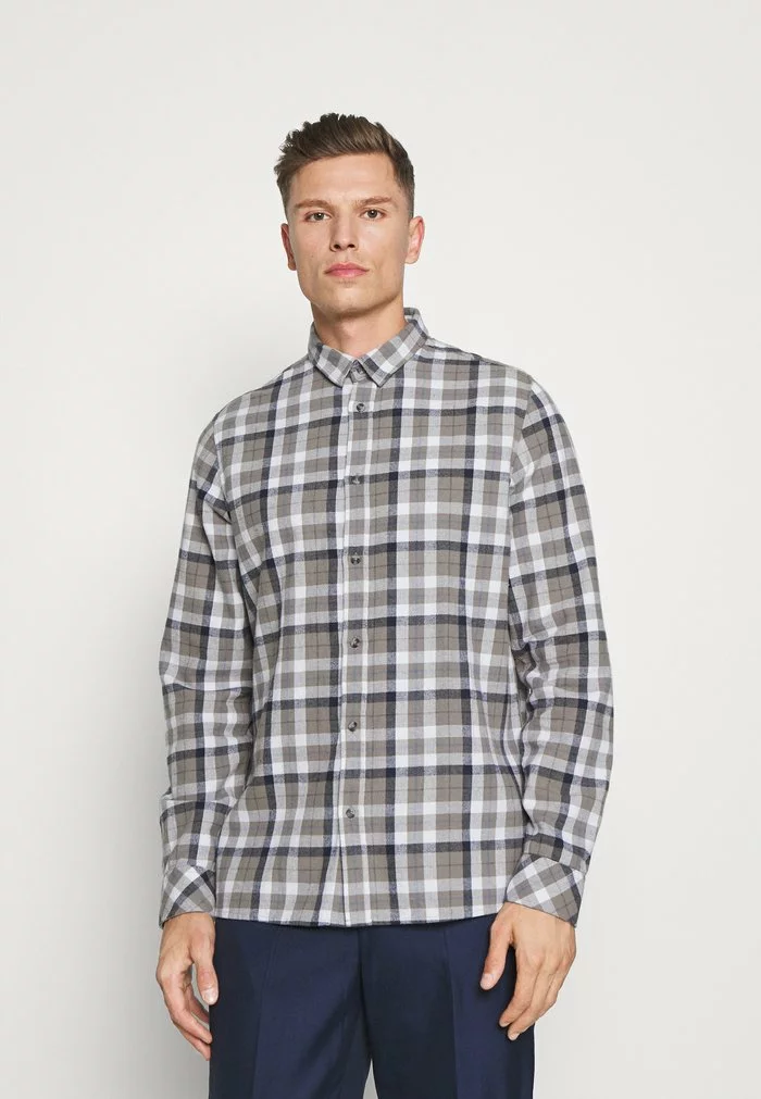 Solid SDTERKIL HERRINGBONE CHECK 21105659 - Chemise - Grey Melange 1 Solid SDTERKIL HERRINGBONE CHECK 21105659 - Chemise - Grey Melange