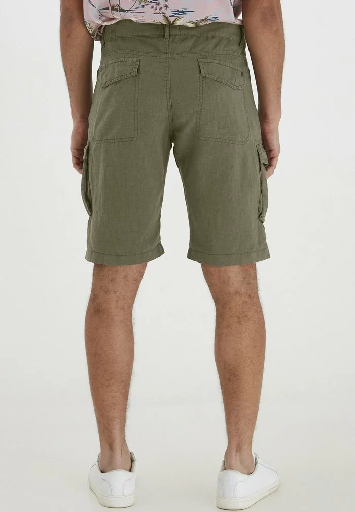 Solid SDPOVL CARGO LINEN - Short - Ivy Green 3 Solid SDPOVL CARGO LINEN - Short - Ivy Green – Image 3