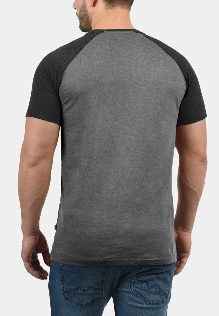 Solid SDBASTIAN - T-shirt Basique - Grey Melange 2 Solid SDBASTIAN - T-shirt Basique - Grey Melange – Image 2
