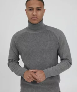 Solid SDTASH TURTLE NECK 21105737 - Pullover - Gray Melange