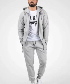 Solid SDGELBERT - Sweat à Capuche Zippé - Light Grey Melange -Élégance Boutique 096a2779806b4fd2b87f36070e35fd09