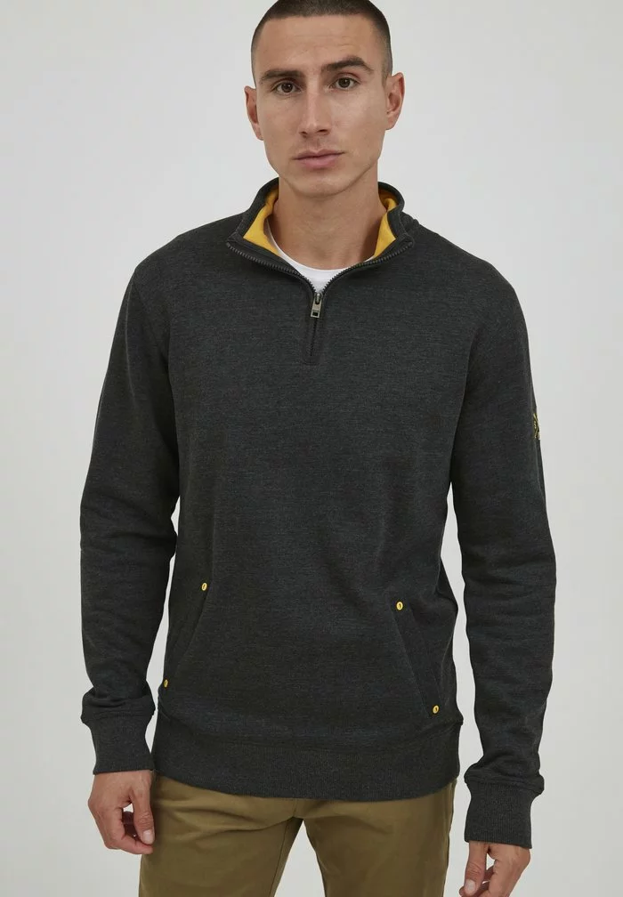 Solid SDKARAN - Pullover - Dark Grey Melange 1 Solid SDKARAN - Pullover - Dark Grey Melange