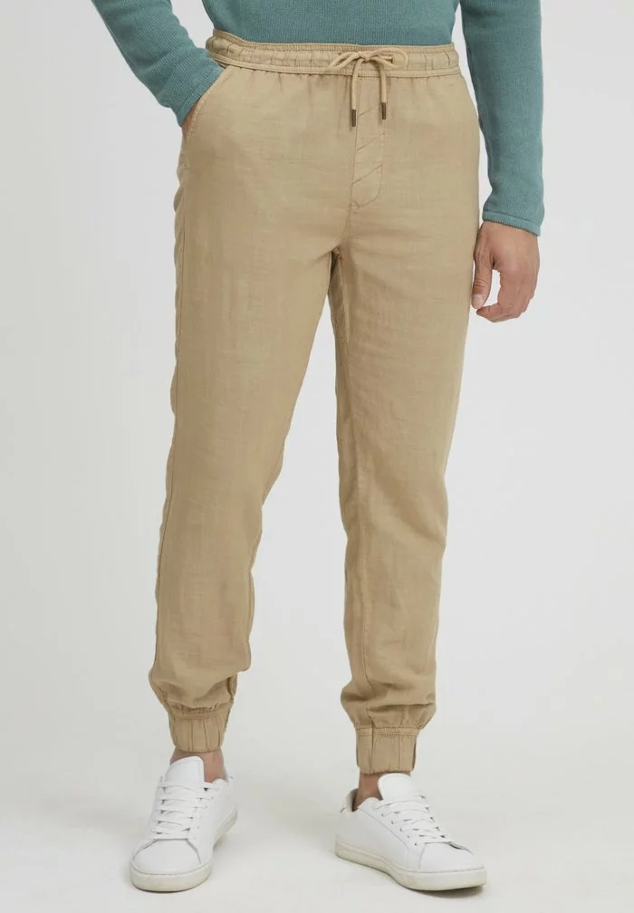 Solid SDTRUC CUFF LINEN - Pantalon Classique - Twill 1 Solid SDTRUC CUFF LINEN - Pantalon Classique - Twill