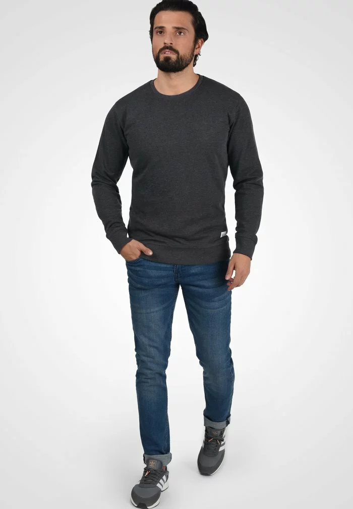 Solid SDTARABO - Sweatshirt - Dark Grey Melange 2 Solid SDTARABO - Sweatshirt - Dark Grey Melange – Image 2