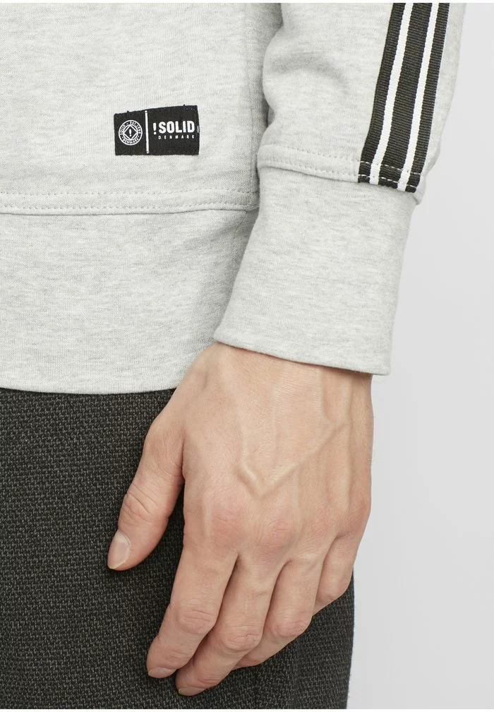 Solid SDGALDO - Sweat à Capuche - Light Grey Melange 5 Solid SDGALDO - Sweat à Capuche - Light Grey Melange – Image 5