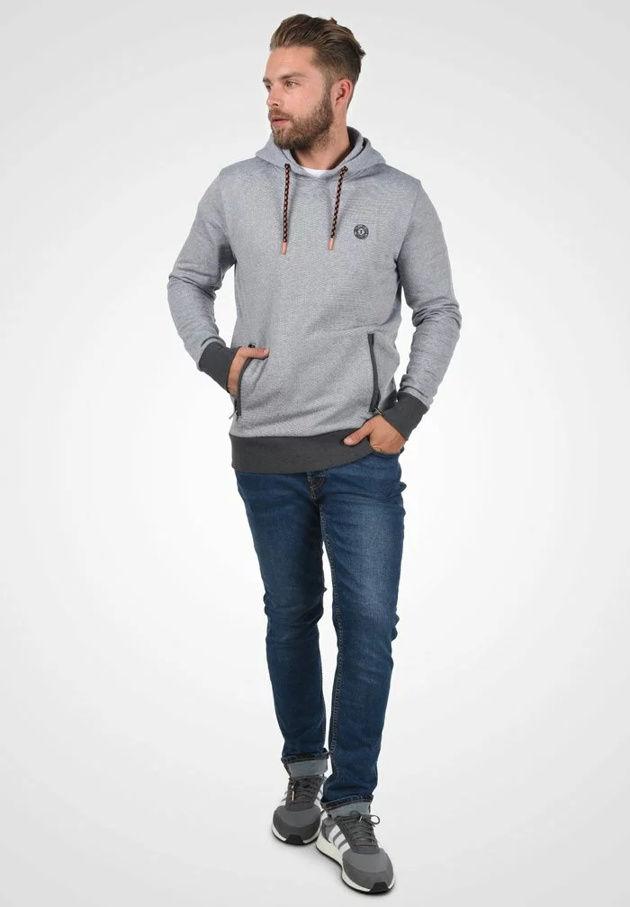 Solid SDRAFFA - Sweat à Capuche - Grey Melange 2 Solid SDRAFFA - Sweat à Capuche - Grey Melange – Image 2