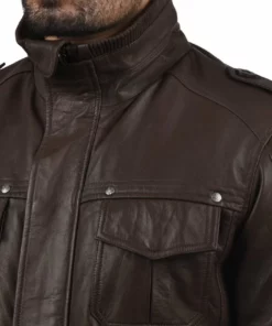 Solid SDCAMASH - Veste En Cuir - Brown -Élégance Boutique 1478ead2784543e6b094c05384626199