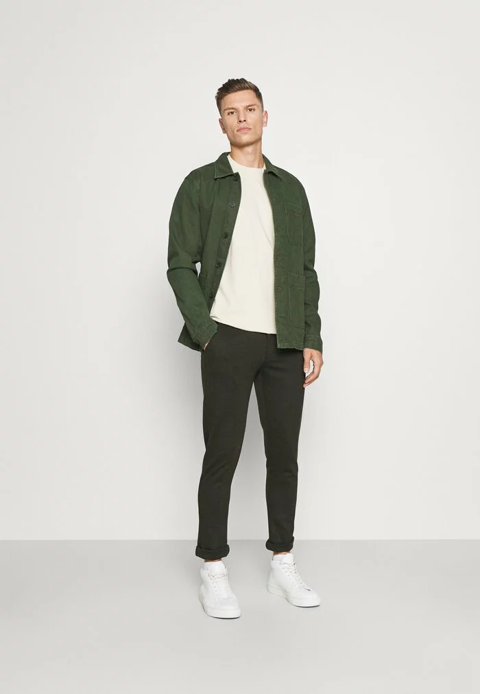 Solid BARRO CHECK PANT - Pantalon Classique - Black Forest 2 Solid BARRO CHECK PANT - Pantalon Classique - Black Forest – Image 2