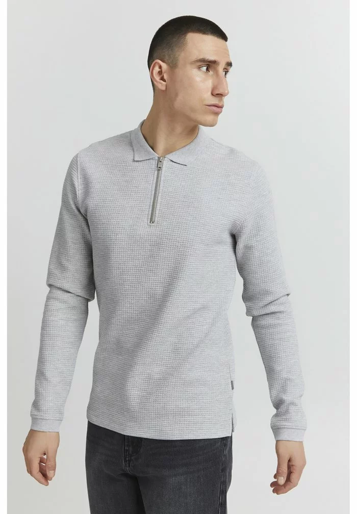 Solid SDBROGAN - Polo - Light Grey Melange 1 Solid SDBROGAN - Polo - Light Grey Melange