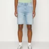 Solid BRAYSON OWEN - Short En Jean - Light Blue Denim