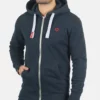 Solid SDBENNZIP - Sweat à Capuche Zippé - Blue Melange