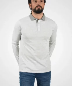 Solid SDPANTOS - Polo - Light Grey Melange