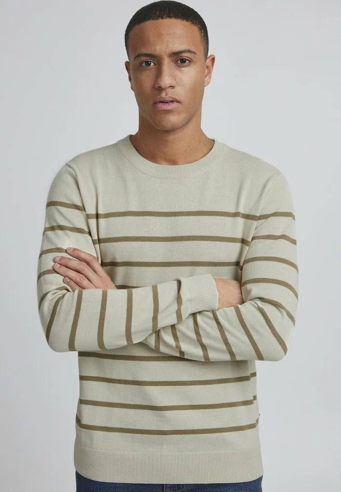 Solid BRICE - Pullover - Oatmeal 1 Solid BRICE - Pullover - Oatmeal