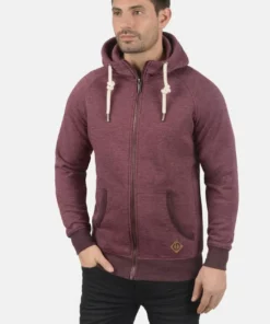 Solid SDVITU - Sweat à Capuche Zippé - Dark Red