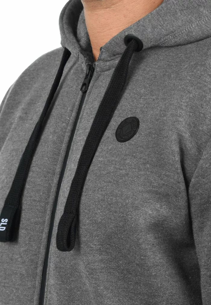 Solid SDBENE - Sweat à Capuche Zippé - Grey Melange 4 Solid SDBENE - Sweat à Capuche Zippé - Grey Melange – Image 4