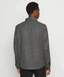 Solid TODD PINSTRIPE - Chemise - Dark Grey Melange -Élégance Boutique 20dd8e55a6db46608f185ec08bbc4752