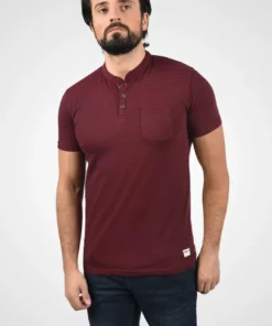 Solid SDALFI - T-shirt Imprimé - Wine Red Melange
