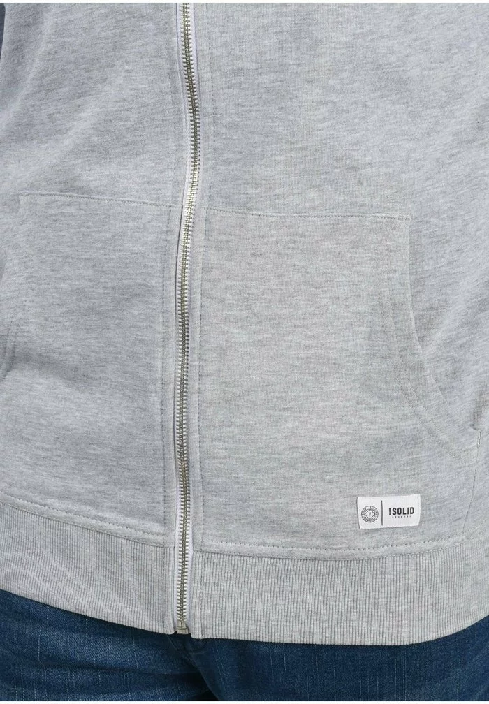 Solid SDTAMBO - Sweat à Capuche Zippé - Light Grey Melange 6 Solid SDTAMBO - Sweat à Capuche Zippé - Light Grey Melange – Image 6