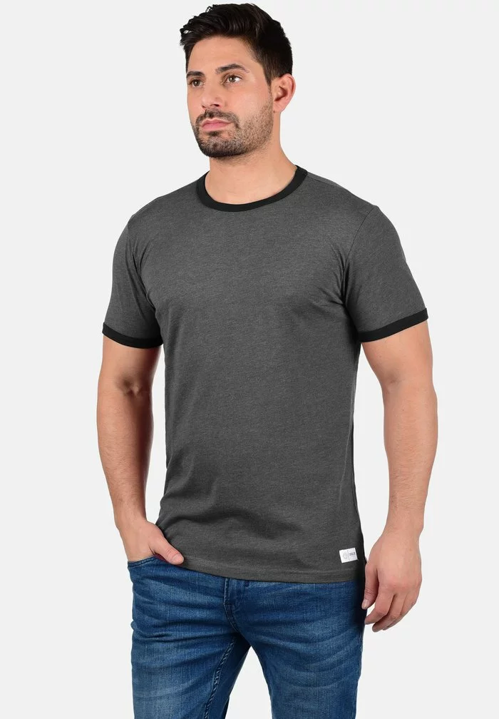 Solid SDMANOLDO - T-shirt Imprimé - Forged Iron 1 Solid SDMANOLDO - T-shirt Imprimé - Forged Iron