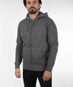 Solid SDBERTIZIP - Sweat à Capuche Zippé - Grey Melange