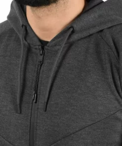 Solid SDGELBERT - Sweat à Capuche Zippé - Dark Grey Melange -Élégance Boutique 3059068fd501449e8a545166341c8b4a