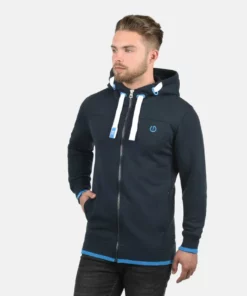 Solid SDBENJAMINZIP - Sweat à Capuche Zippé - Blue