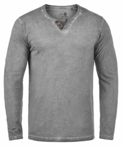 Solid SDTINOX - T-shirt à Manches Longues - Mid Grey -Élégance Boutique 32e94e1a7a1d4841a659362e0cea7fda