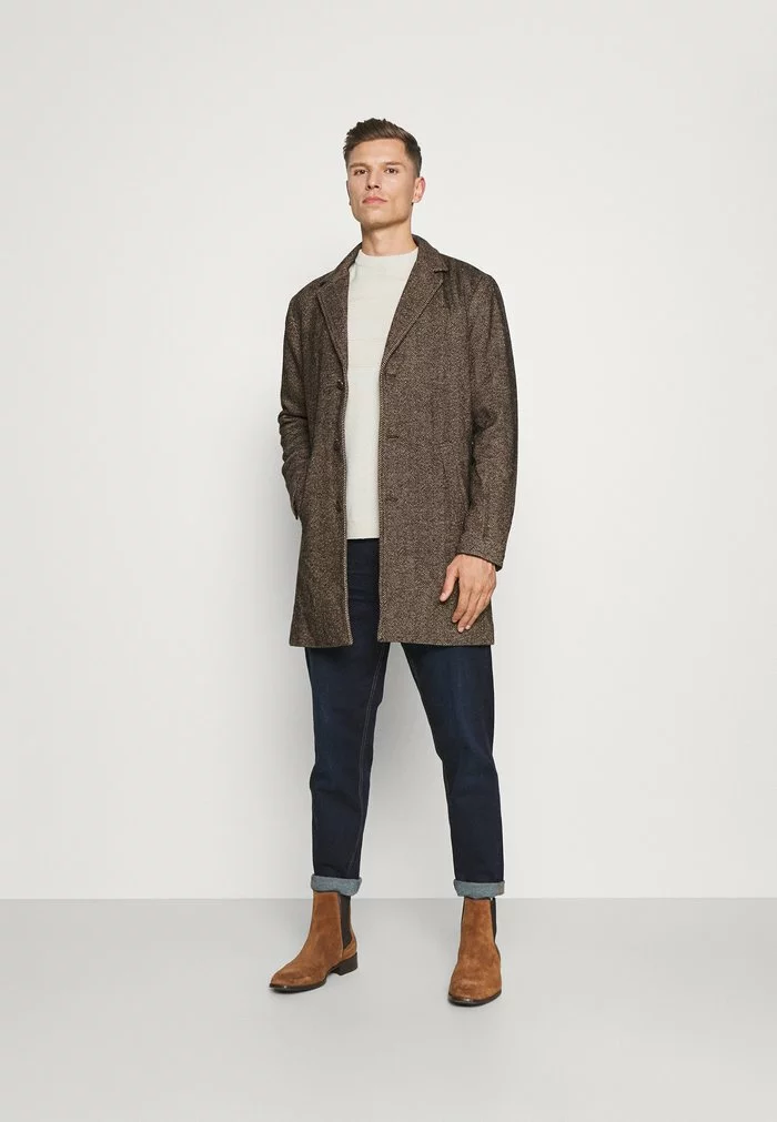 Solid SDTAVE HERRINGBONE COAT 21105919 - Manteau Classique - Black 2 Solid SDTAVE HERRINGBONE COAT 21105919 - Manteau Classique - Black – Image 2