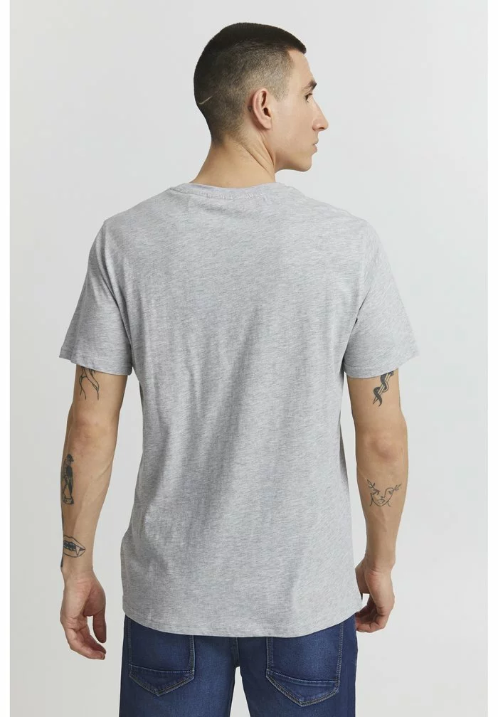 Solid ARCHIE - T-shirt Imprimé - Light Grey Melange 3 Solid ARCHIE - T-shirt Imprimé - Light Grey Melange – Image 3