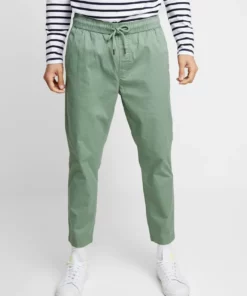 Solid TRUC CROPPED - Pantalon Classique - Hedge Gree