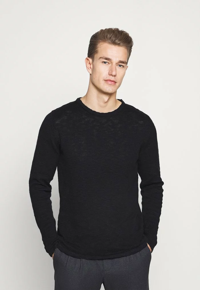 Solid TAPIO 0-NECK - Pullover - Insignia Blue 1 Solid TAPIO 0-NECK - Pullover - Insignia Blue