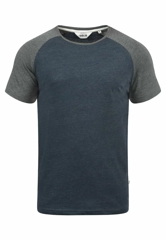 Solid SDBASTIAN - T-shirt Basique - Blue/grey 4 Solid SDBASTIAN - T-shirt Basique - Blue/grey – Image 4