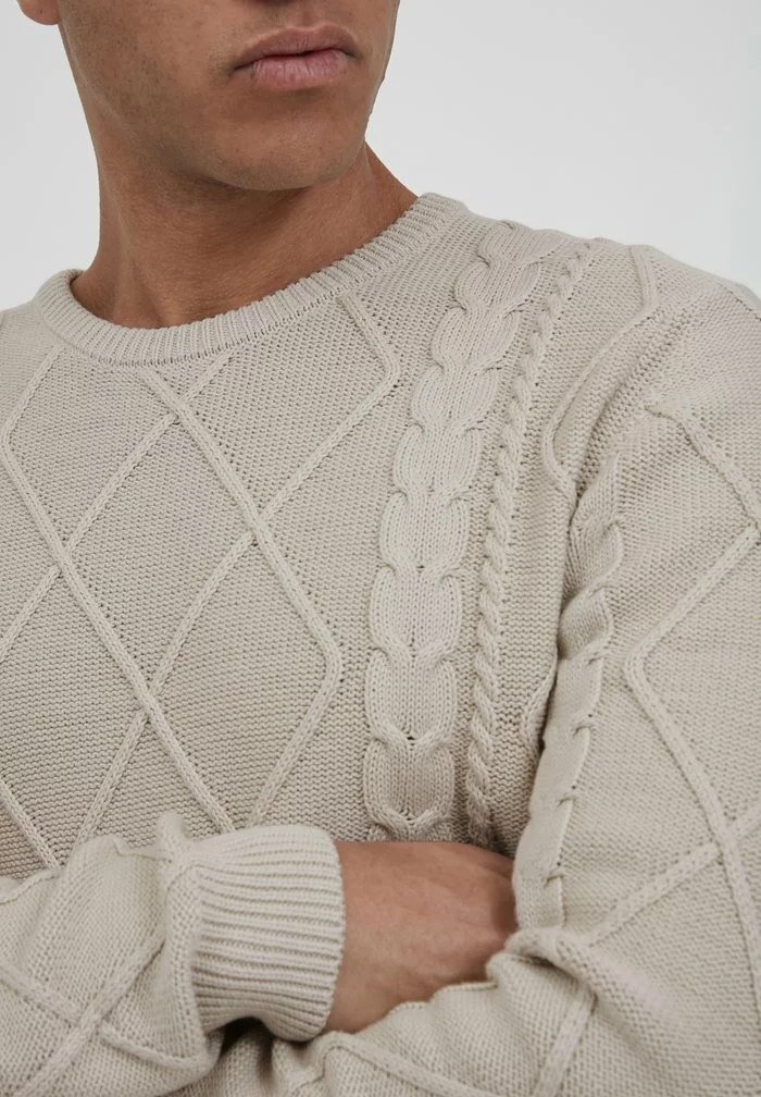 Solid SDTERENCE 21105730 - Pullover - Oatmeal 4 Solid SDTERENCE 21105730 - Pullover - Oatmeal – Image 4