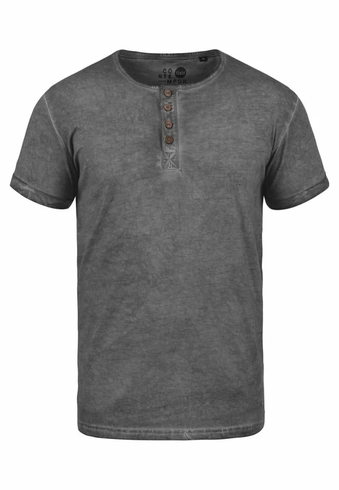 Solid SDTIHN - T-shirt Basique - Dark Grey 4 Solid SDTIHN - T-shirt Basique - Dark Grey – Image 4