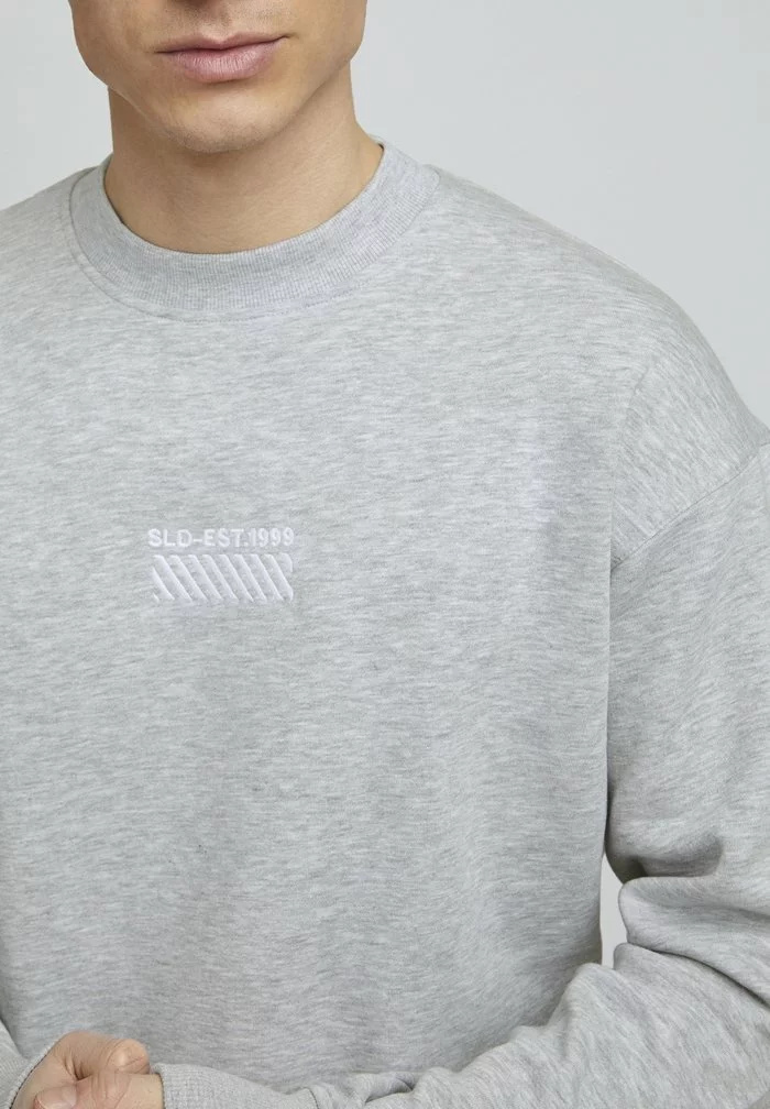 Solid SDRUBIO - Sweatshirt - Light Grey Melange 4 Solid SDRUBIO - Sweatshirt - Light Grey Melange – Image 4