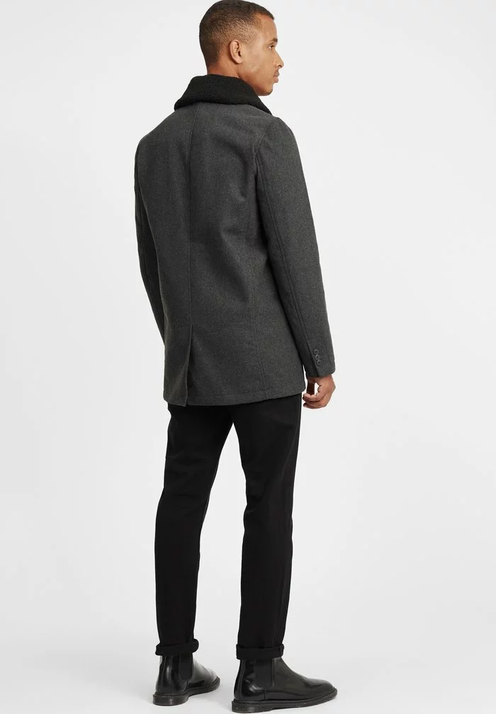 Solid SDPINTO - Manteau Court - Dark Grey Melange 3 Solid SDPINTO - Manteau Court - Dark Grey Melange – Image 3