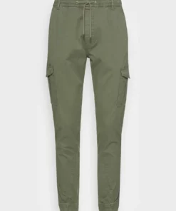 Solid ANDERS ELASTICATED - Pantalon Cargo - Dusty Olive -Élégance Boutique 449b9971278c456e9ca5dd37c6f61b3e