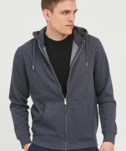 Solid SDSWEAT - Sweat à Capuche Zippé - Navy Mela