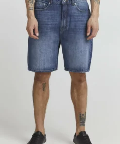 Solid SDBRAYSON - Short En Jean - Middle Blue Denim