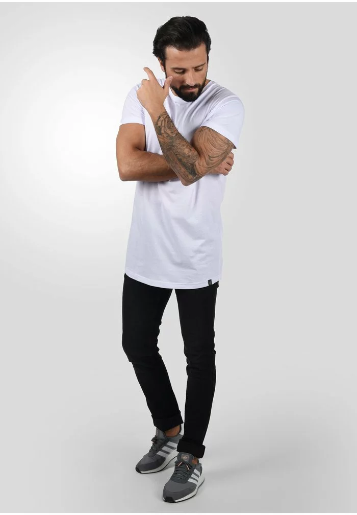 Solid SDLONGO - T-shirt Basique - White 2 Solid SDLONGO - T-shirt Basique - White – Image 2