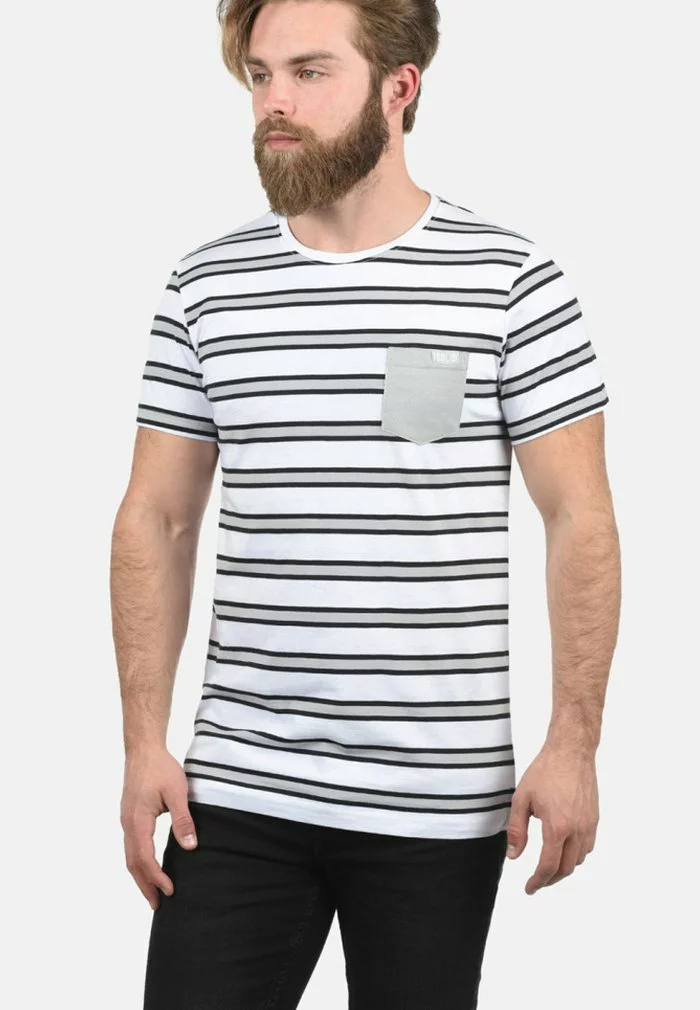 Solid SDSALU - T-shirt Imprimé - Light Grey 1 Solid SDSALU - T-shirt Imprimé - Light Grey