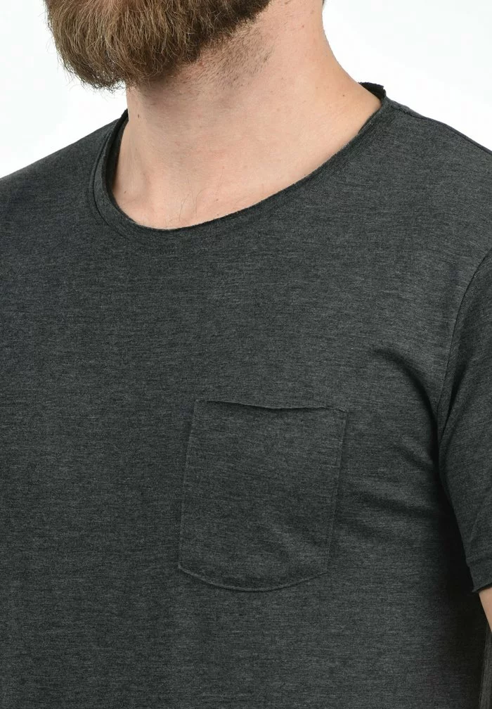 Solid SDANDREJ - T-shirt Basique - Dark Grey 3 Solid SDANDREJ - T-shirt Basique - Dark Grey – Image 3