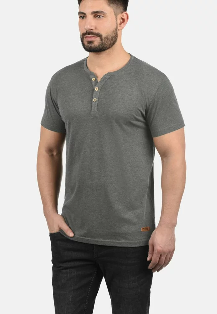 Solid SDVOLKER - T-shirt Basique - Grey Melange 1 Solid SDVOLKER - T-shirt Basique - Grey Melange