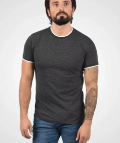 Solid SDSAUL - T-shirt Imprimé - Dark Grey Melange