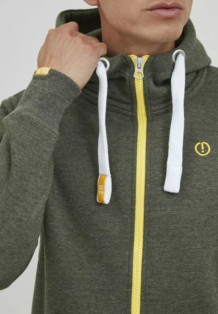 Solid SDBENN - Sweat à Capuche Zippé - Grey Denim 4 Solid SDBENN - Sweat à Capuche Zippé - Grey Denim – Image 4