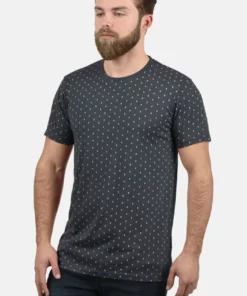 Solid SDAARON - T-shirt Imprimé - Insignia Blue Melange