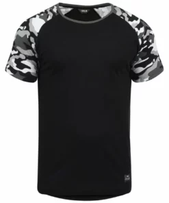 Solid SDCAHIL - T-shirt Imprimé - Black/grey -Élégance Boutique 5430207d1c6c439ebb082527a65a0b3d